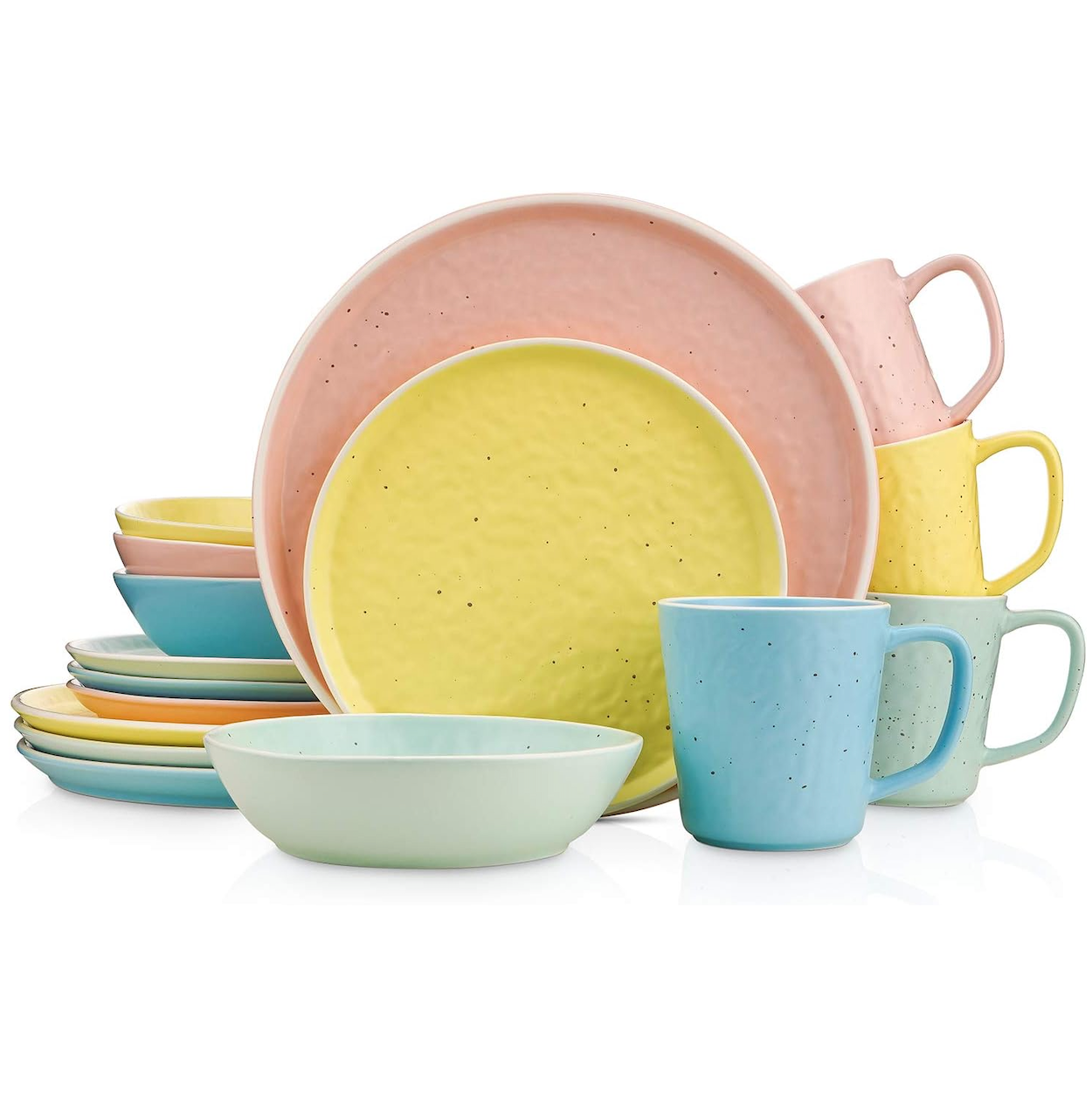 Stone Lain Elena Mix and Match 16 Piece Stoneware Dinnerware Set